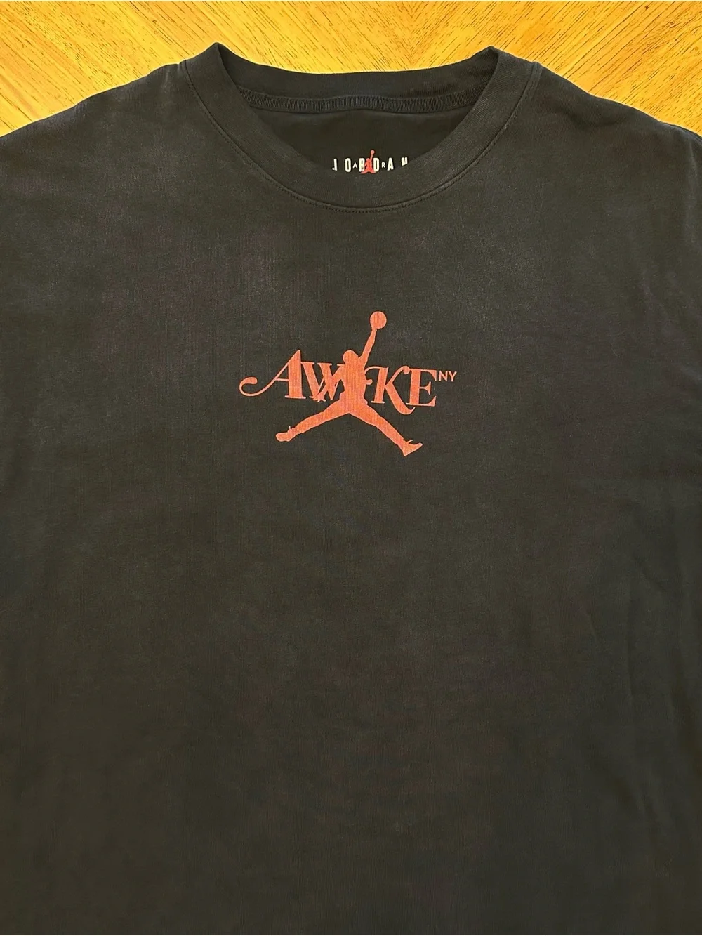 Air Jordan x Awake NY Tshirt Men’s Size Large Black Fader Logo Cotton FV9913-010